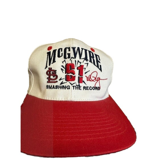 Vintage 90's St Louis Cardinals Mark Mcgwire Homerun Record Snapback Hat NWT - Picture 2 of 5